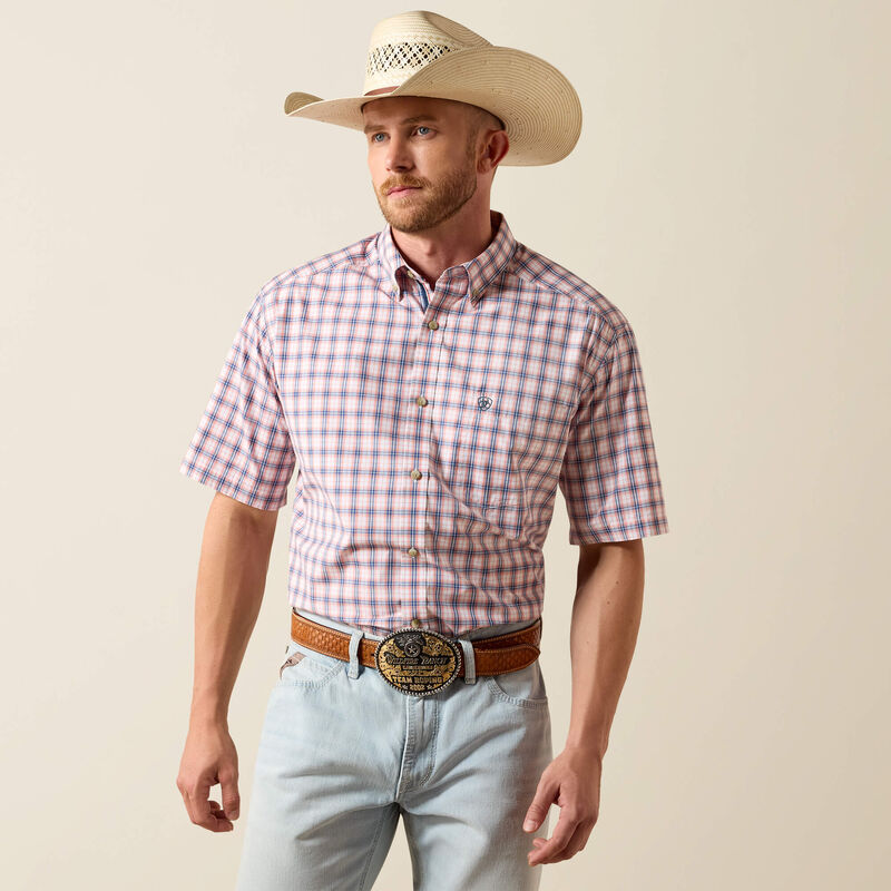 ARIAT Men's Pro Series Nathan SS Shirt in Key Largo Multi Plaid - 2XL