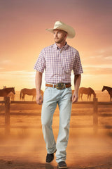 ARIAT Men's Pro Series Nathan SS Shirt in Key Largo Multi Plaid - LG