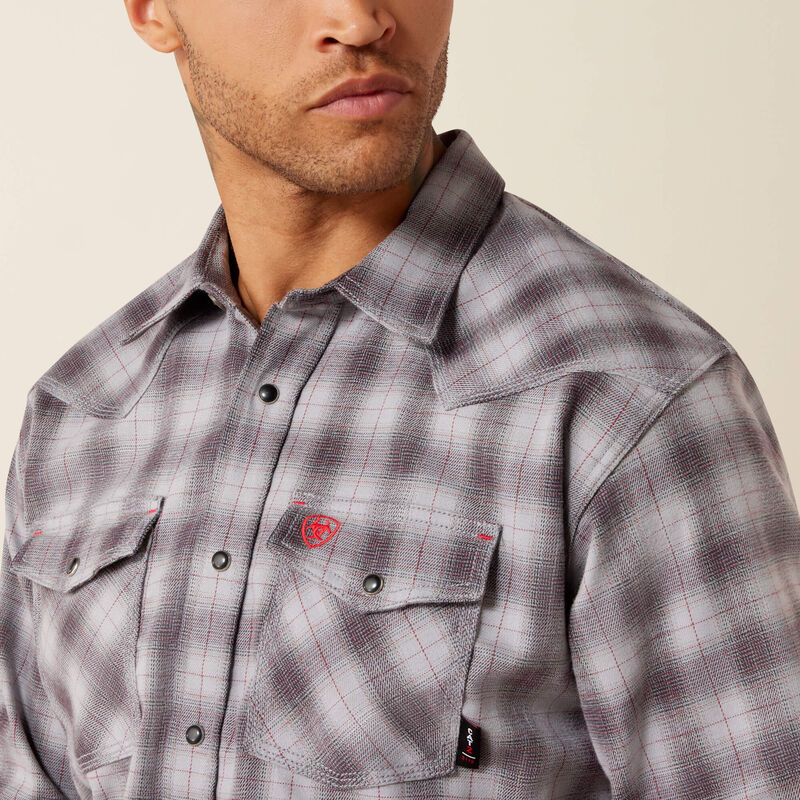 ARIAT - FR Rob Retro Fit Snap Work Shirt, Mens S