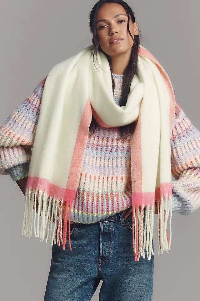 By Anthropologie Brushed Fringe Scarf