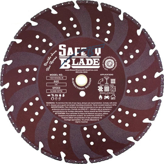 Desert Diamond 14" Ductile Iron Safety Blades