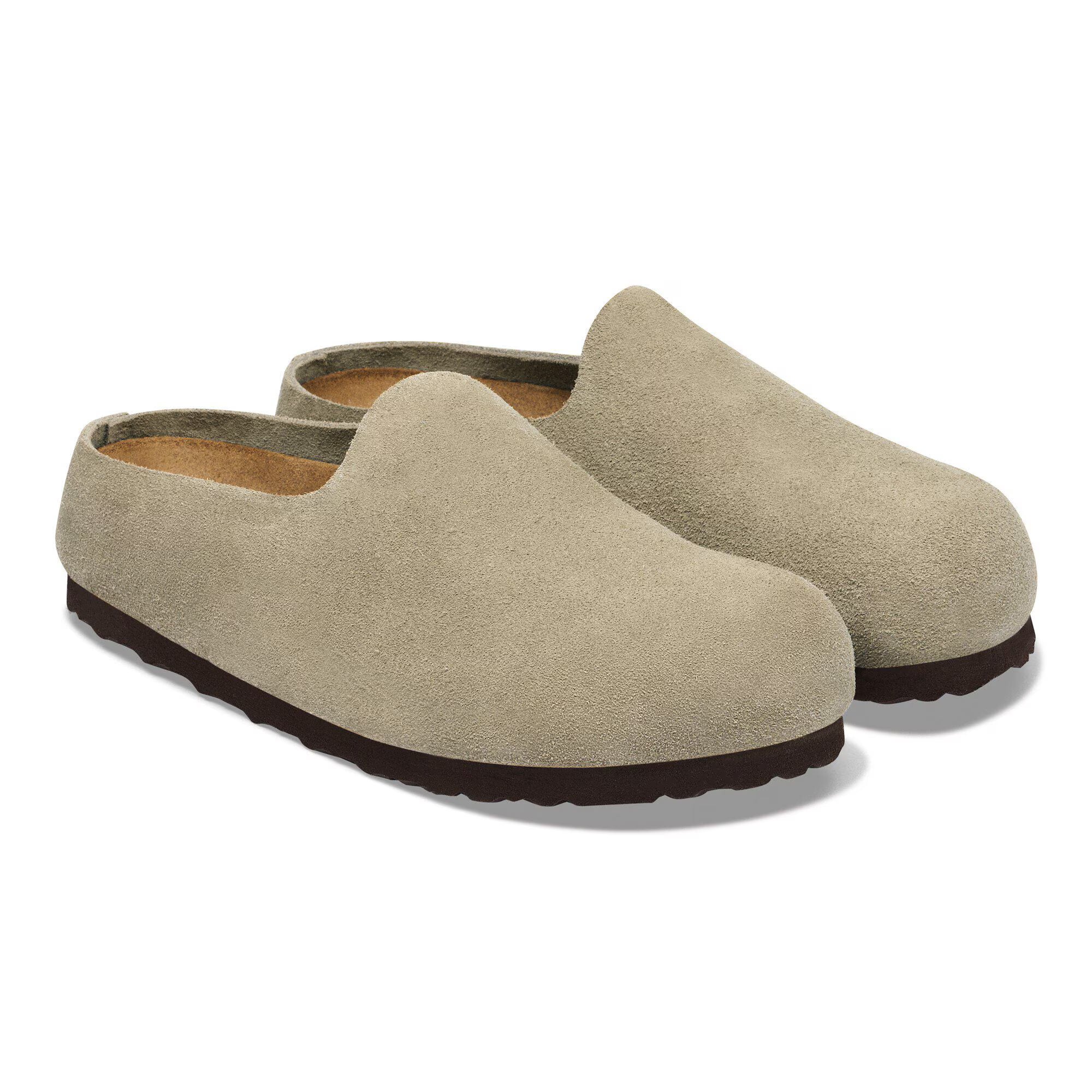 BIRKENSTOCK Unisex Amsterdam Wrapped in Taupe - W9/M7 Narrow Fit