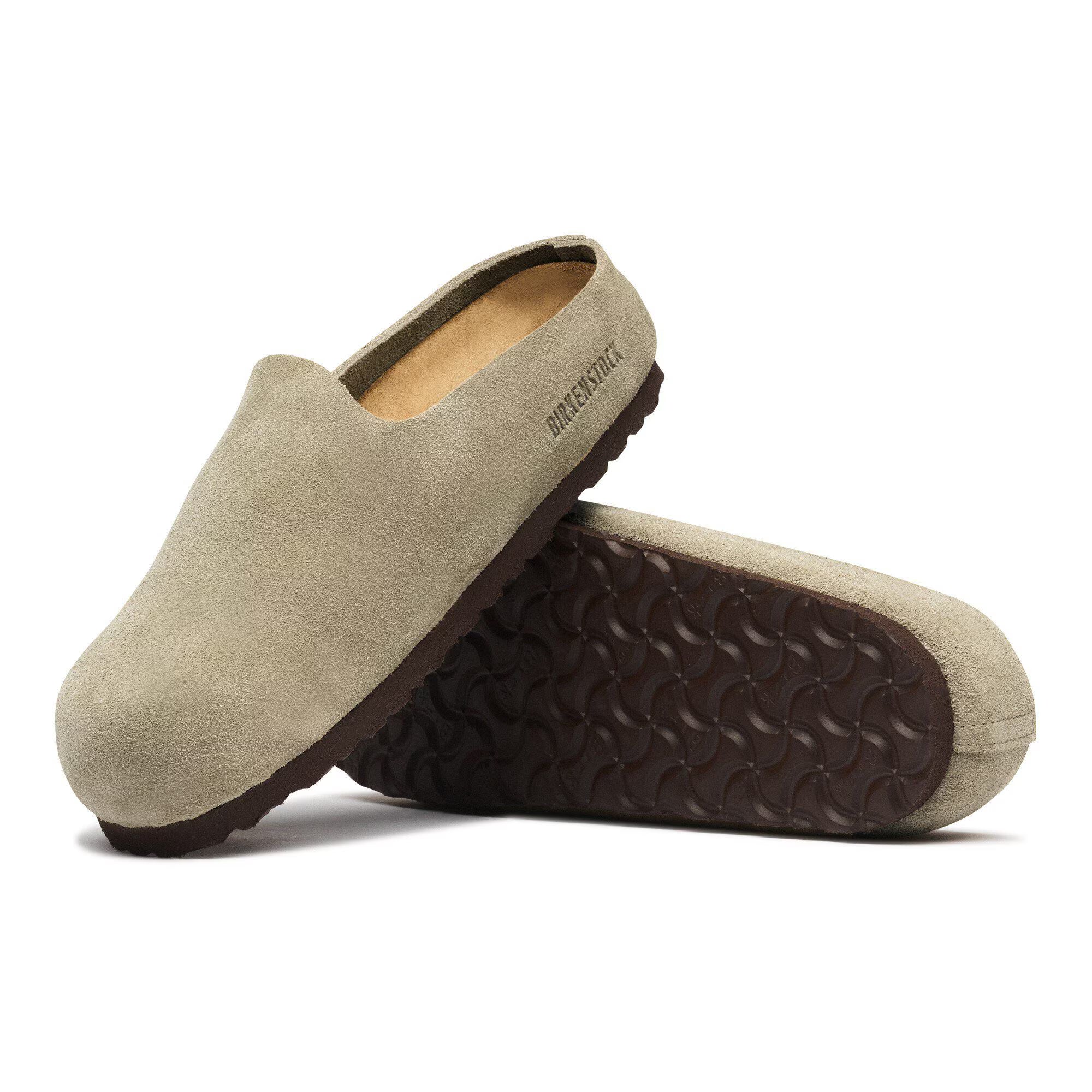 BIRKENSTOCK Unisex Amsterdam Wrapped in Taupe - W9/M7 Narrow Fit