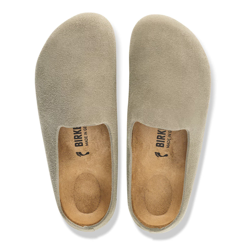 BIRKENSTOCK Unisex Amsterdam Wrapped in Taupe - W9/M7 Narrow Fit