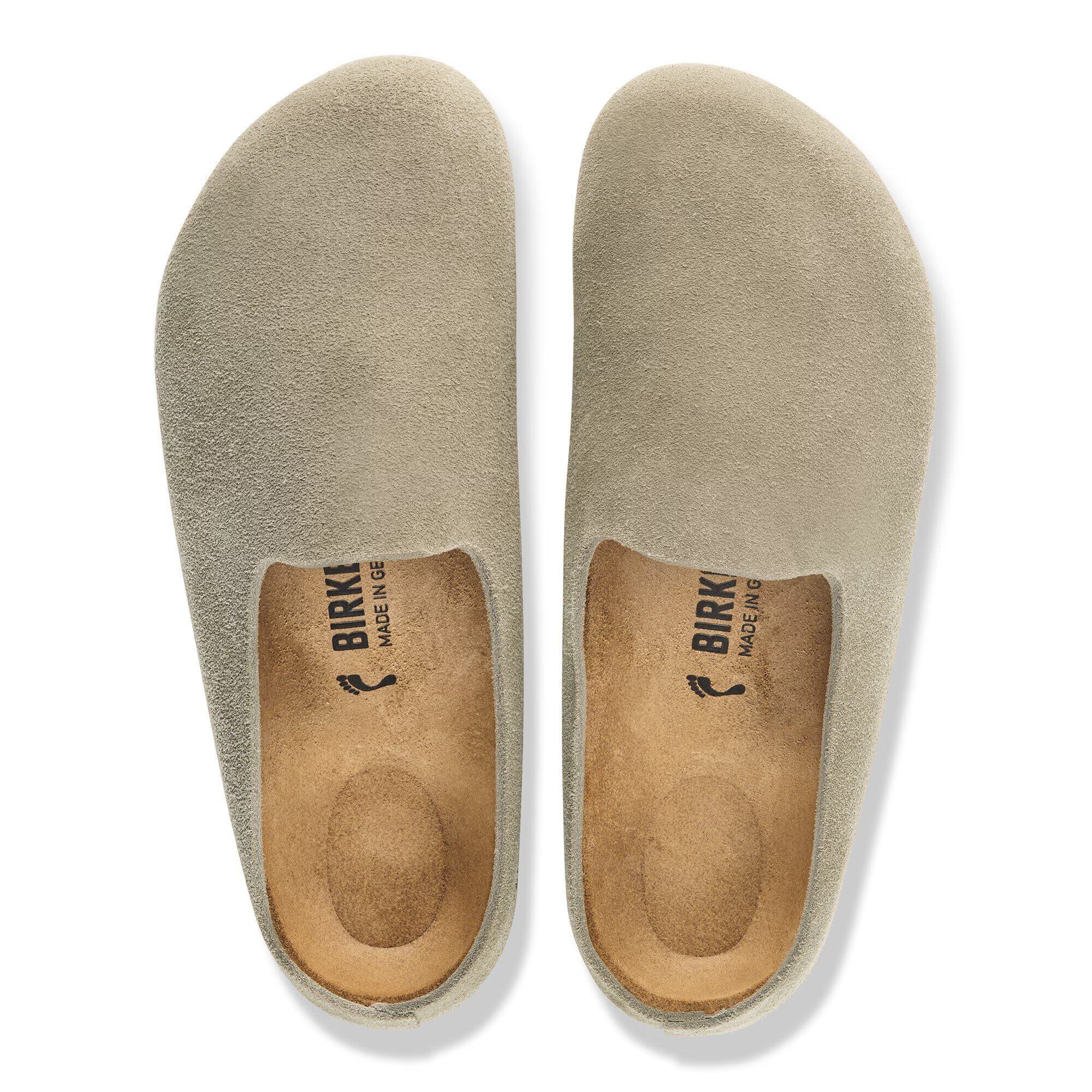 BIRKENSTOCK Unisex Amsterdam Wrapped in Taupe - W9/M7 Narrow Fit