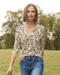 Garnet Hill Signature Eco Merino Cardigan - Vesailles Garden Floral - Size: Small