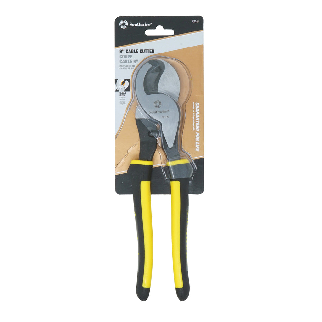 CCP9 High-Leverage Cable Cutter, 2/0 AWG Copper, 4/0 AWG Aluminum Cutting Capacity, 9 in OAL, Steel Jaw