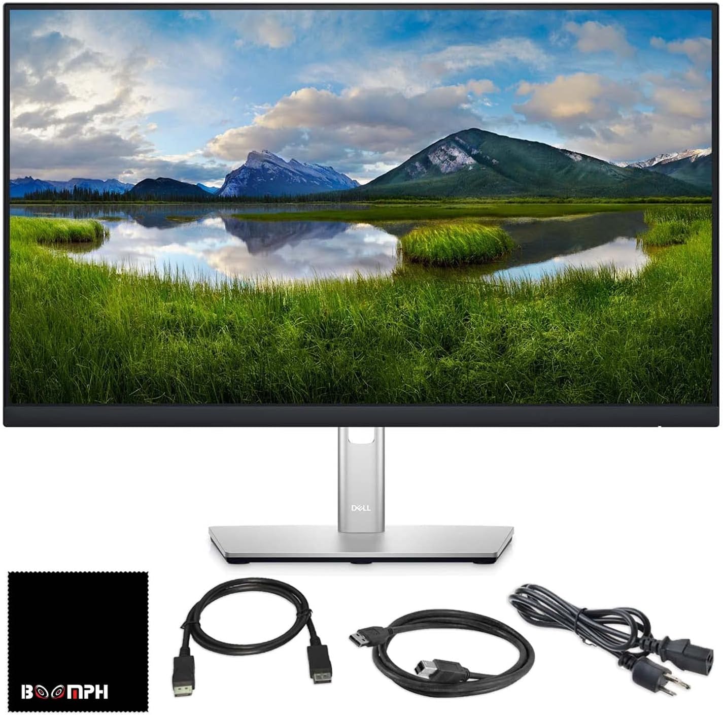 Dell P2422H 24" 16:9 IPS Computer Monitor Screen with Display Port Cable and USB 3.0 Upstream Cable - New Model
