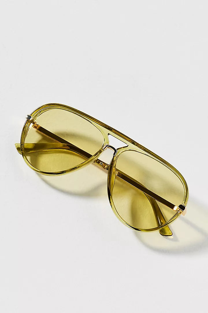 I-SEA Colored Translucent Aviator Sunglasses