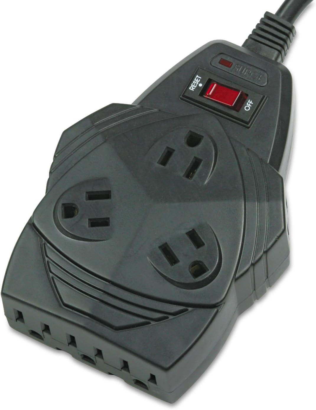 Fellowes Mighty 8-Outlet Surge Protector, 6 ft Cord, 1300 Joules, Black (99090)
