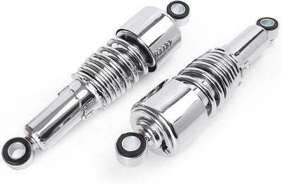 Chrome Luckmart Motorcycles 10.5" Air Shocks Absorber Rear Suspension Universal Fit