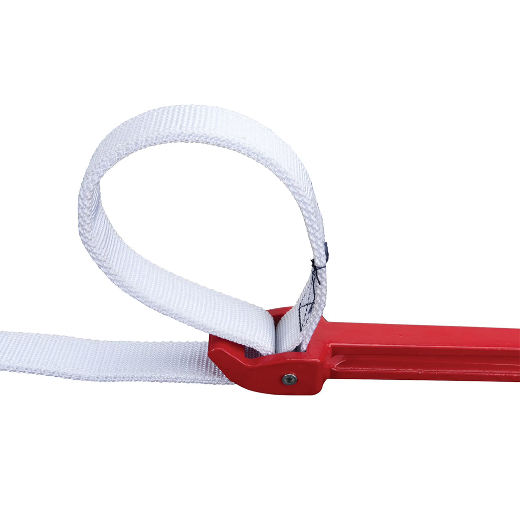 Performance Tool W2150 12 in. Aluminum Strap Wrench, Red