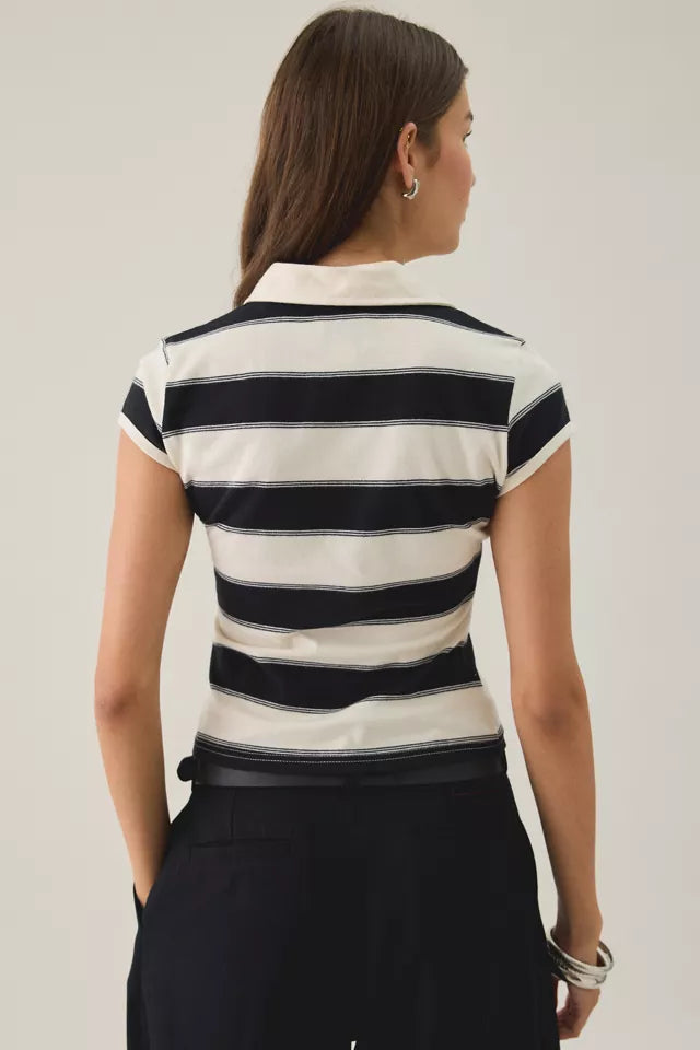 BDG Dorm Room Cotton Polo Baby Tee-Women S
