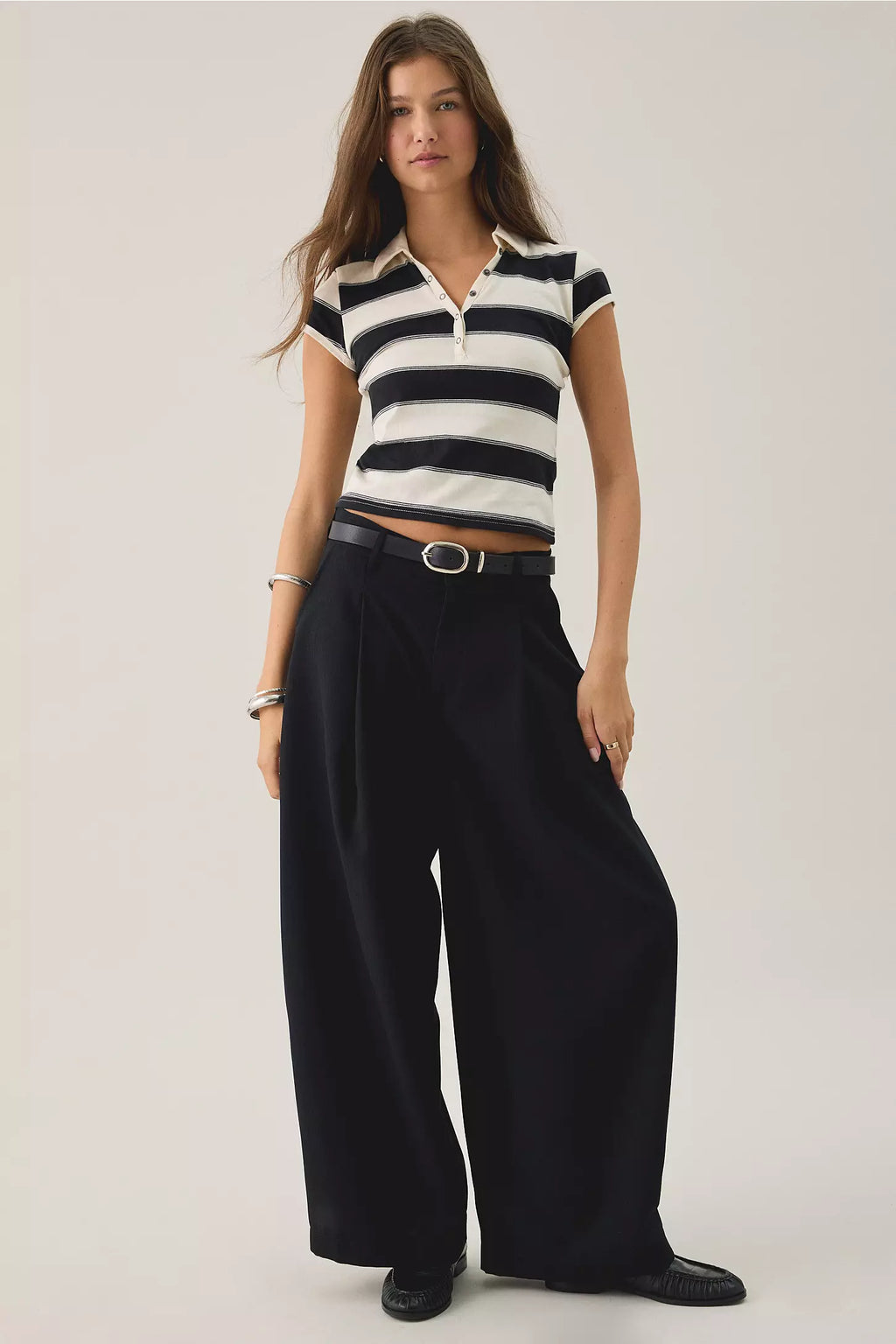 BDG Dorm Room Cotton Polo Baby Tee-Women S