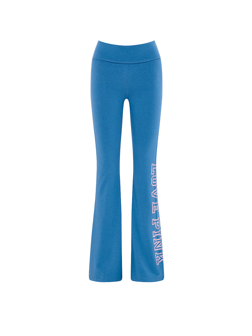 All-Day Cotton™ Foldover Flare Leggings by Pink - Varsity Blue - Size XL
