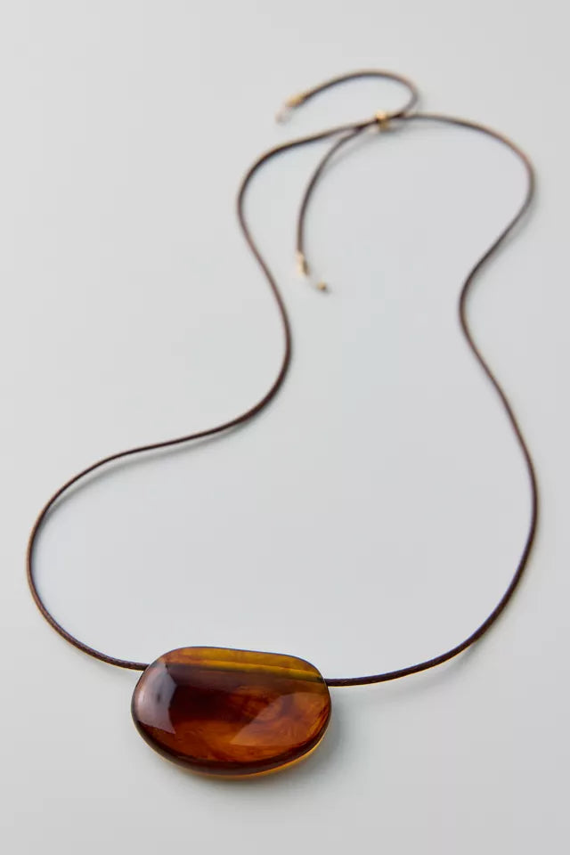 *Urban Outfitters Luna Pendant Corded Necklace, Brown