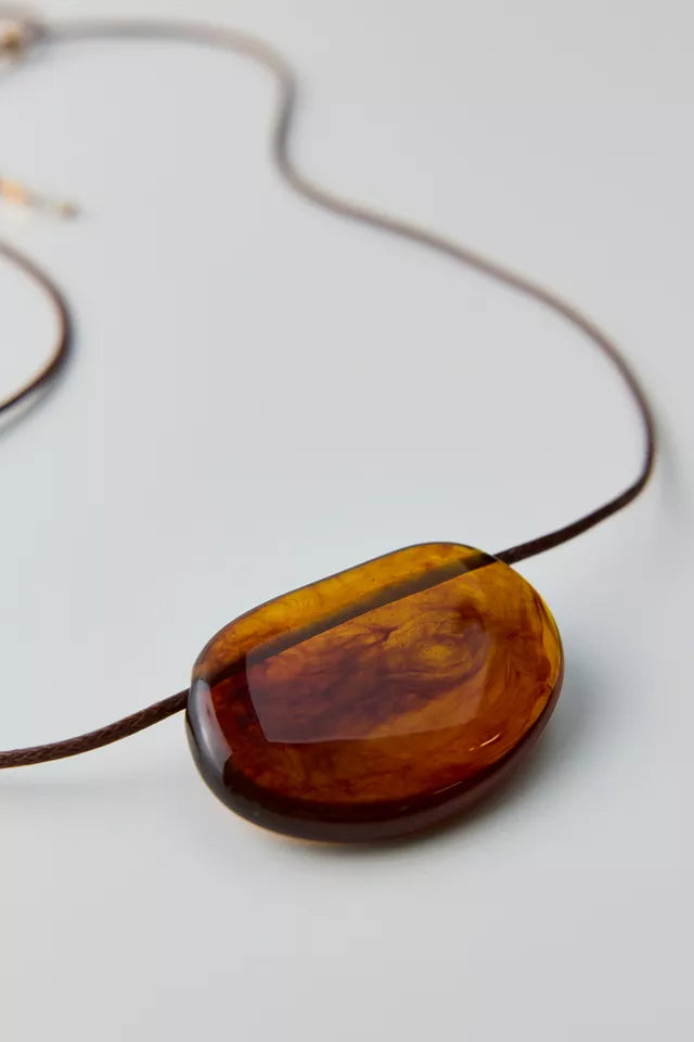 *Urban Outfitters Luna Pendant Corded Necklace, Brown