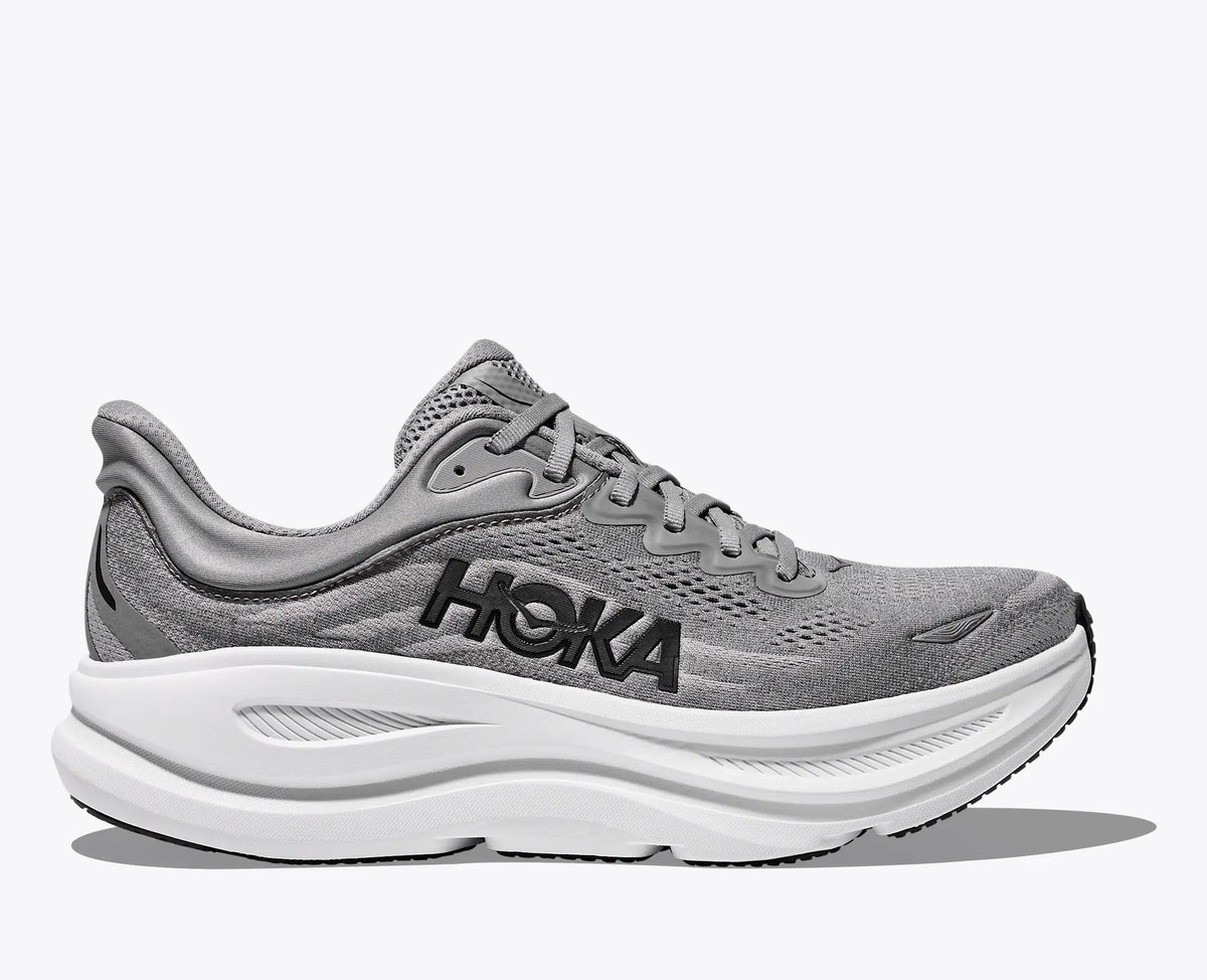 HOKA Bondi 9 Men's Running Shoes - Galactic Grey/Stellar Grey, Sz 15 X-Wide