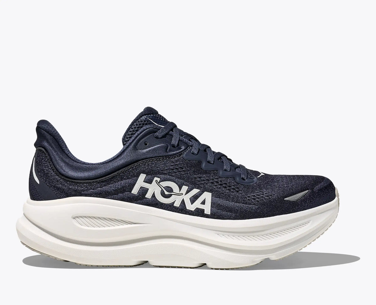 HOKA Bondi 9 Men's Running Shoes - Varsity Navy/White, Sz 11 Wide