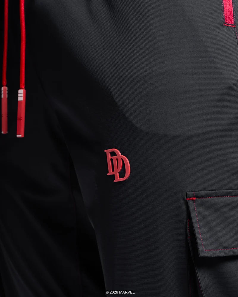 SuperX MARVEL DAREDEVIL Performance Men's High Rib Cargo Stealth Joggers (Size: Medium)