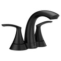 Moen Seena™ Two Handle Centerset Bathroom Sink Faucet in Matte Black