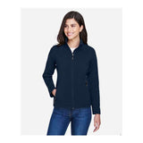 CORE365 - Women's Cruise Two-Layer Fleece Bonded Soft Shell Jacket - Classic Navy - Large