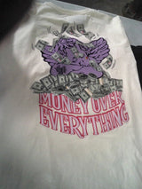 Wedding Cake Money Over Everything Tee Eggshell  NWT