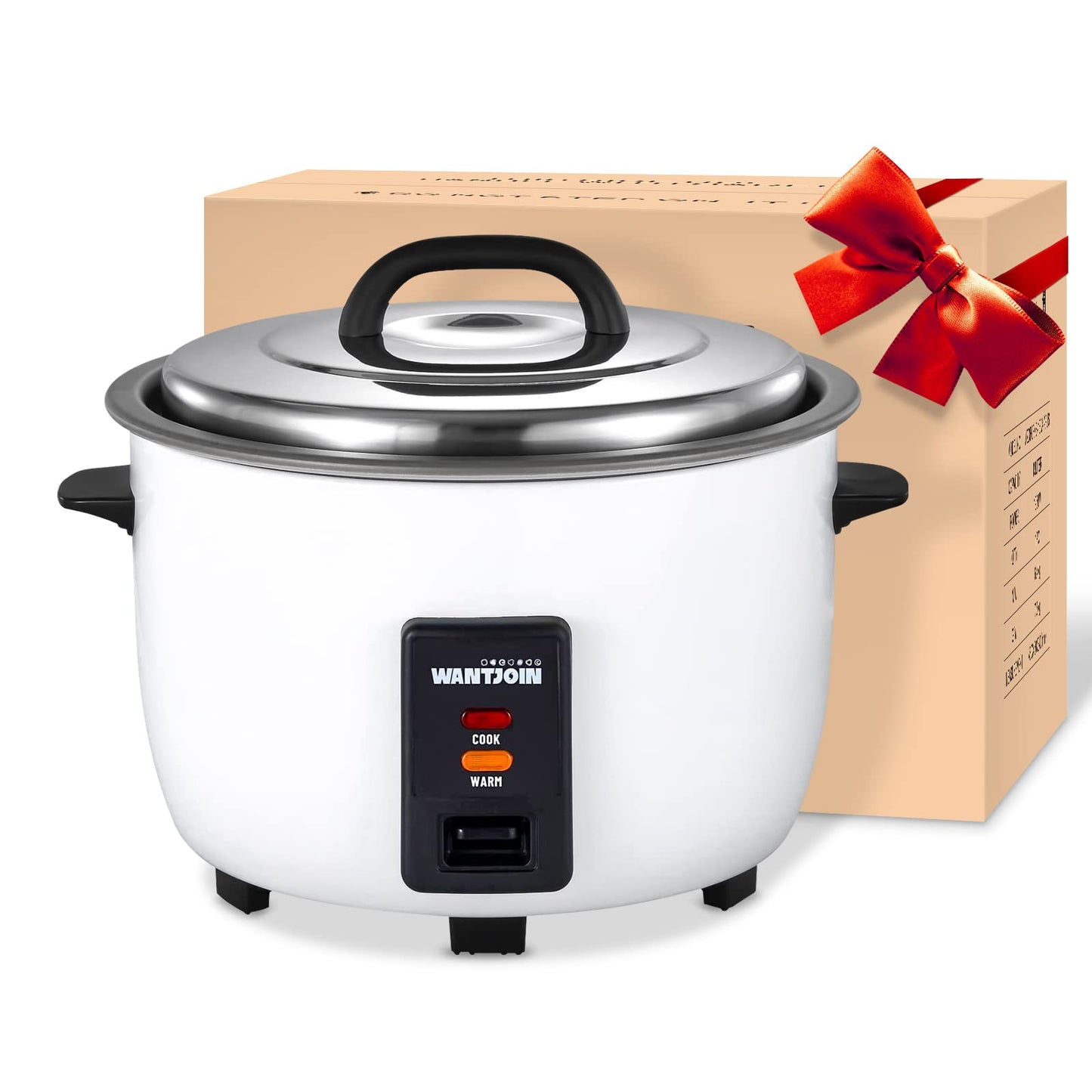 Wantjoin Rice Cooker Stainless Rice Cooker 33 Cups 3.6L for Party and Family
