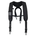 RR BUILDINGS Tool Belt Set - Suspenders, Medium Belt Pad & Dominant Pouch - 3 Pcs Black