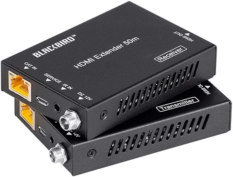 Monoprice Blackbird 4K HDMI Extender, 50m - 4K HDMI Extension to 164 Feet, HDMI 2.0, HDCP 2.2, 18Gbps (NEW)