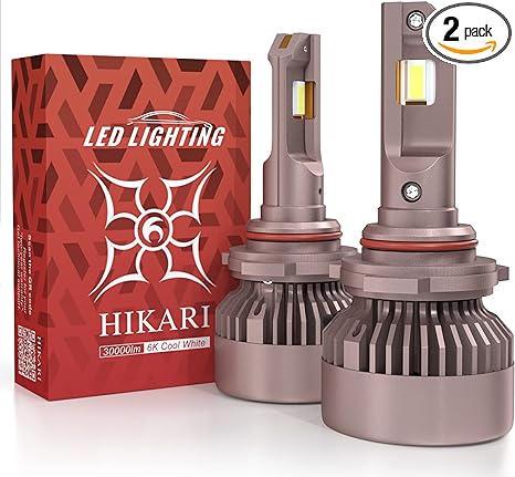 Hikari 2023 Future 30000LM 9012 (HIR2) LED Bulbs, High Lumens Dual Beam LED Kit