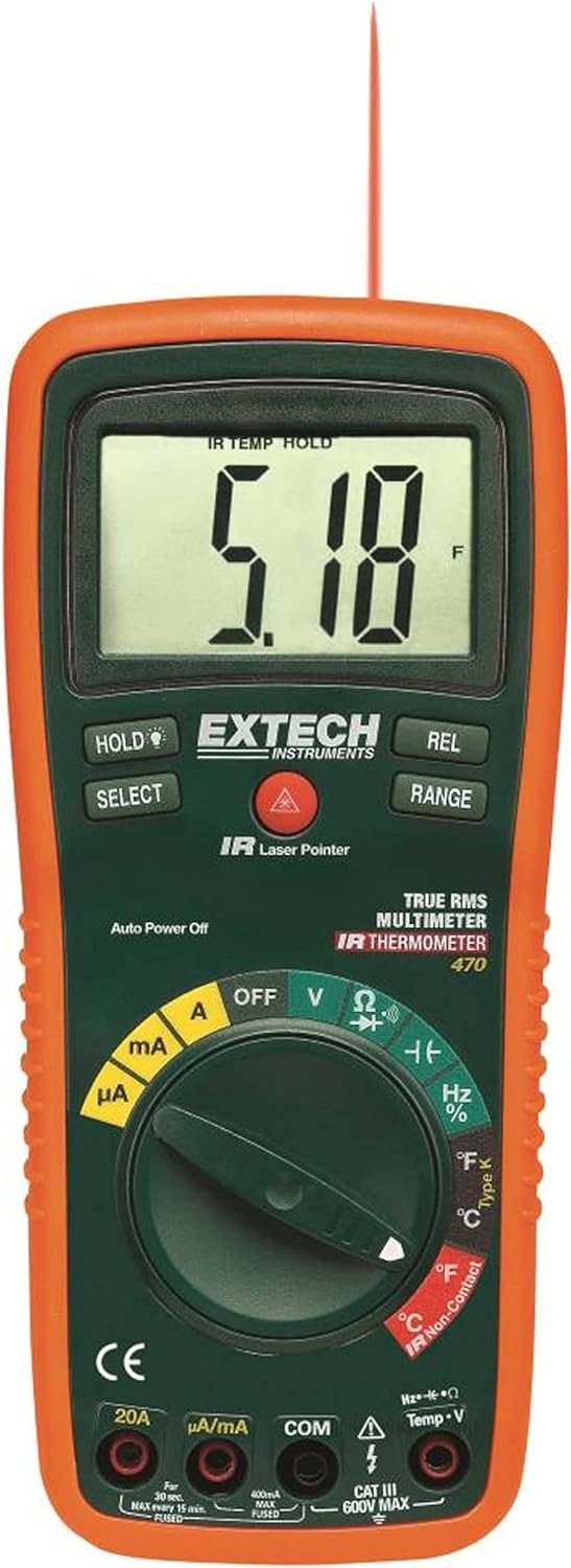 Extech EX470 True RMS Multimeter and Infrared Thermometer