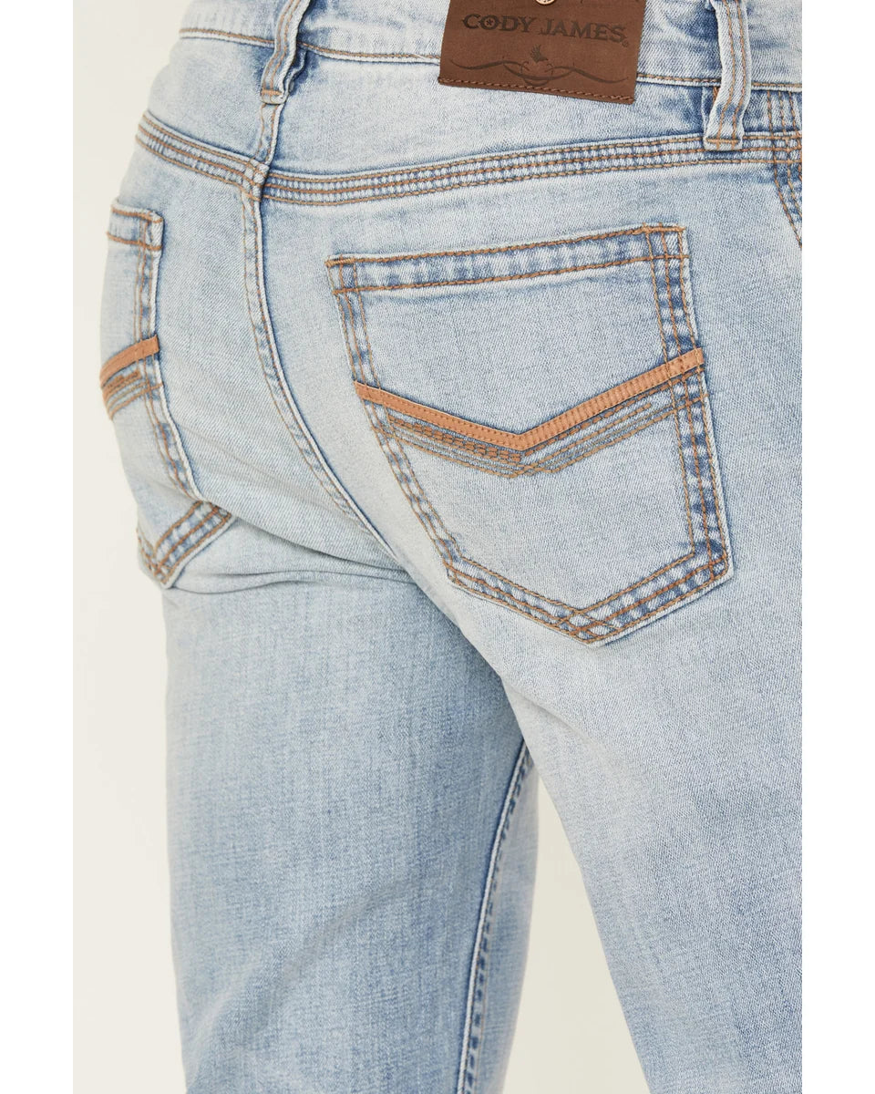 Cody James Men's Cowboy Wash Duke Relaxed Bootcut Stretch Denim Jeans Size 29/34