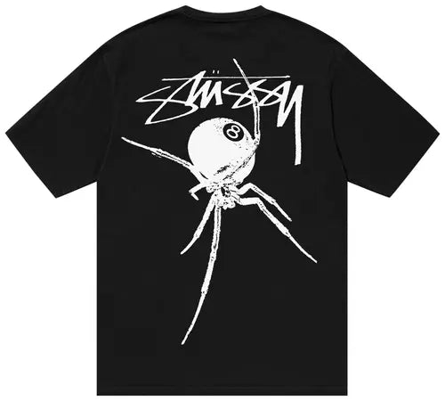 Stussy Arachnid Pigment Dyed Tee 'Black'