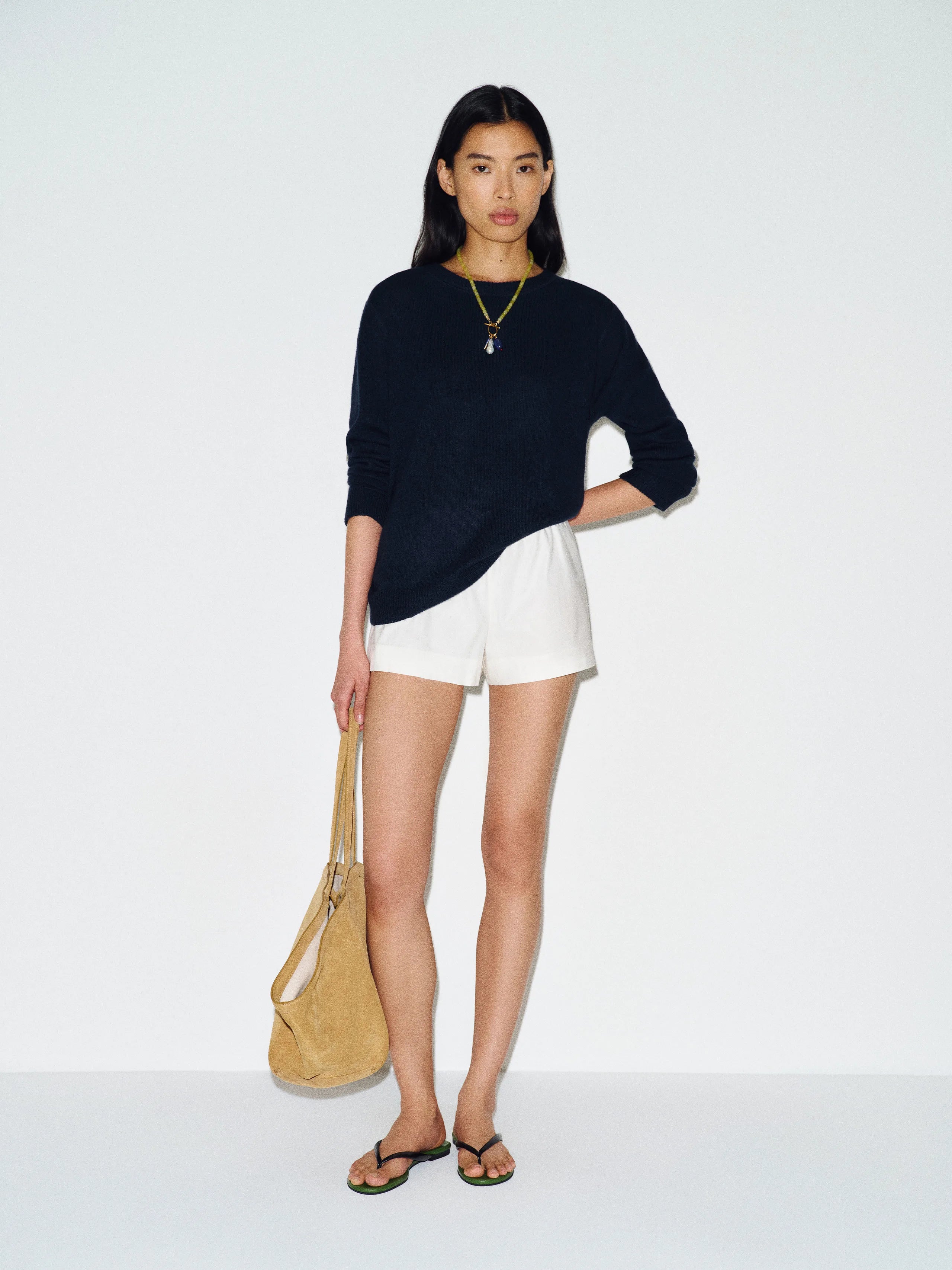 Cashmere Boyfriend Sweater by Reformation - Navy - Size Medium