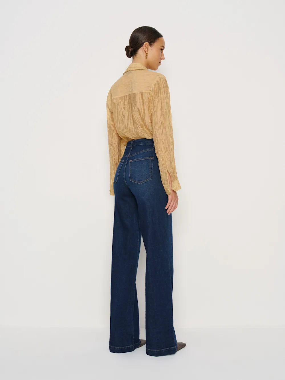 Reformation Bex Super Stretch High Rise Wide Leg Jeans Size: 31
