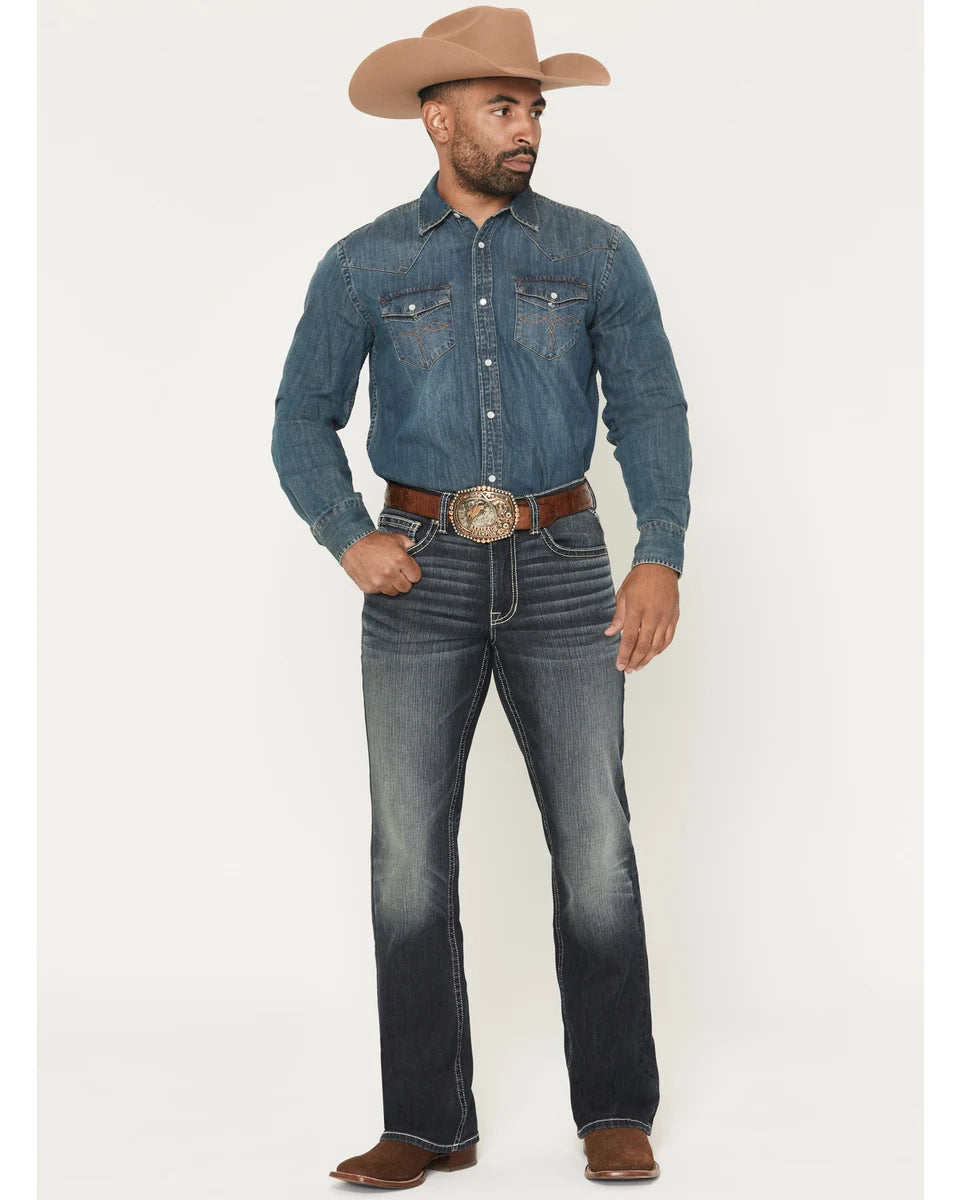 Cody James Men's Cayanne Wash Duke Relaxed Bootcut Stretch Denim Jeans Size 30/30