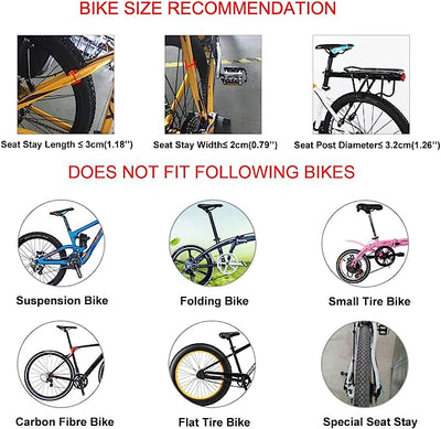 ROCKBROS Bike Bicycle Cargo Rack Rear Bike Rack for Back of Bike Carrier Rack with Fender