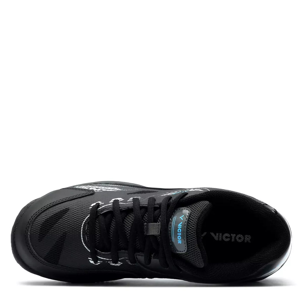 Victor AS-16W-CH  Badminton Shoes - Blk/Gry/Blue(Men9.5/Women11)