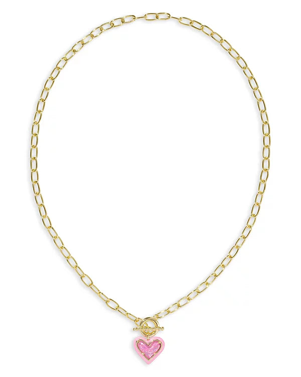 Kendra Scott Ari Heart Toggle Clasp Pendant Necklace, 17" (NEW, OPEN BOX)