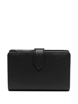 SMYTHSON Bi-fold Leather Purse In Black