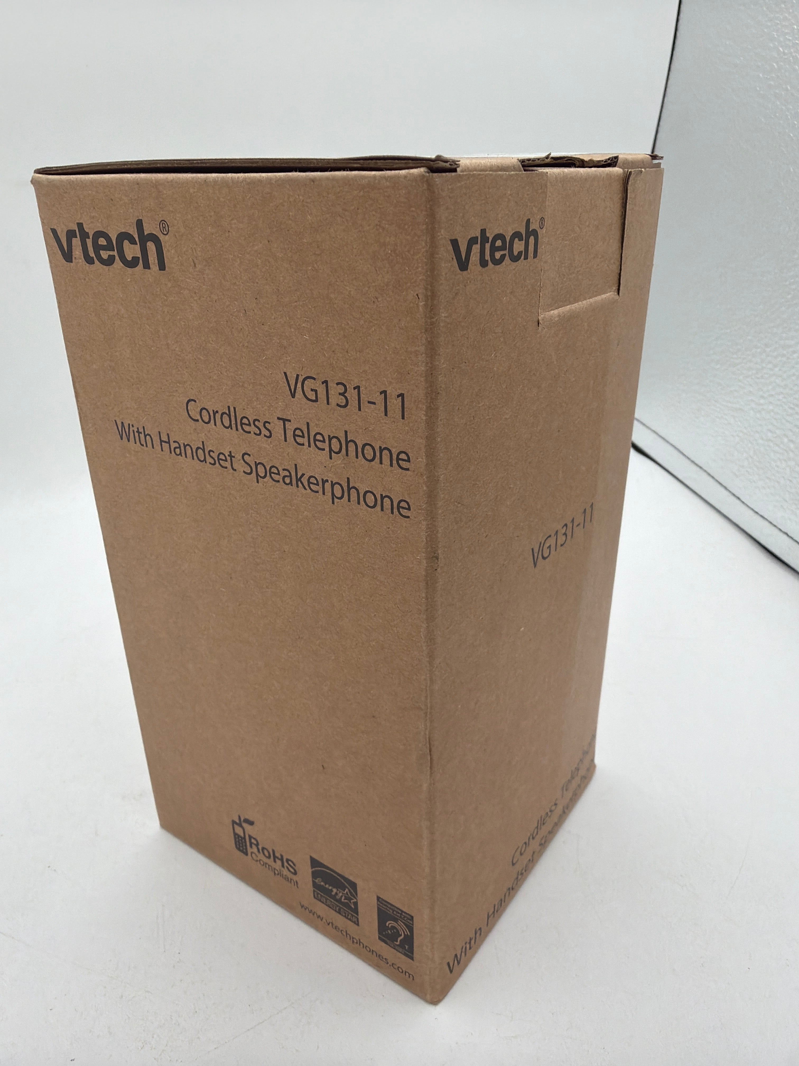 [New] VTech VG131-11 DECT 6.0 Cordless Phone - Bluetooth Connection, Blue-White Display, Big Buttons, Full Duplex, Caller ID, Easy Wall Mount, 1000ft Range (Black) CID + BT Black