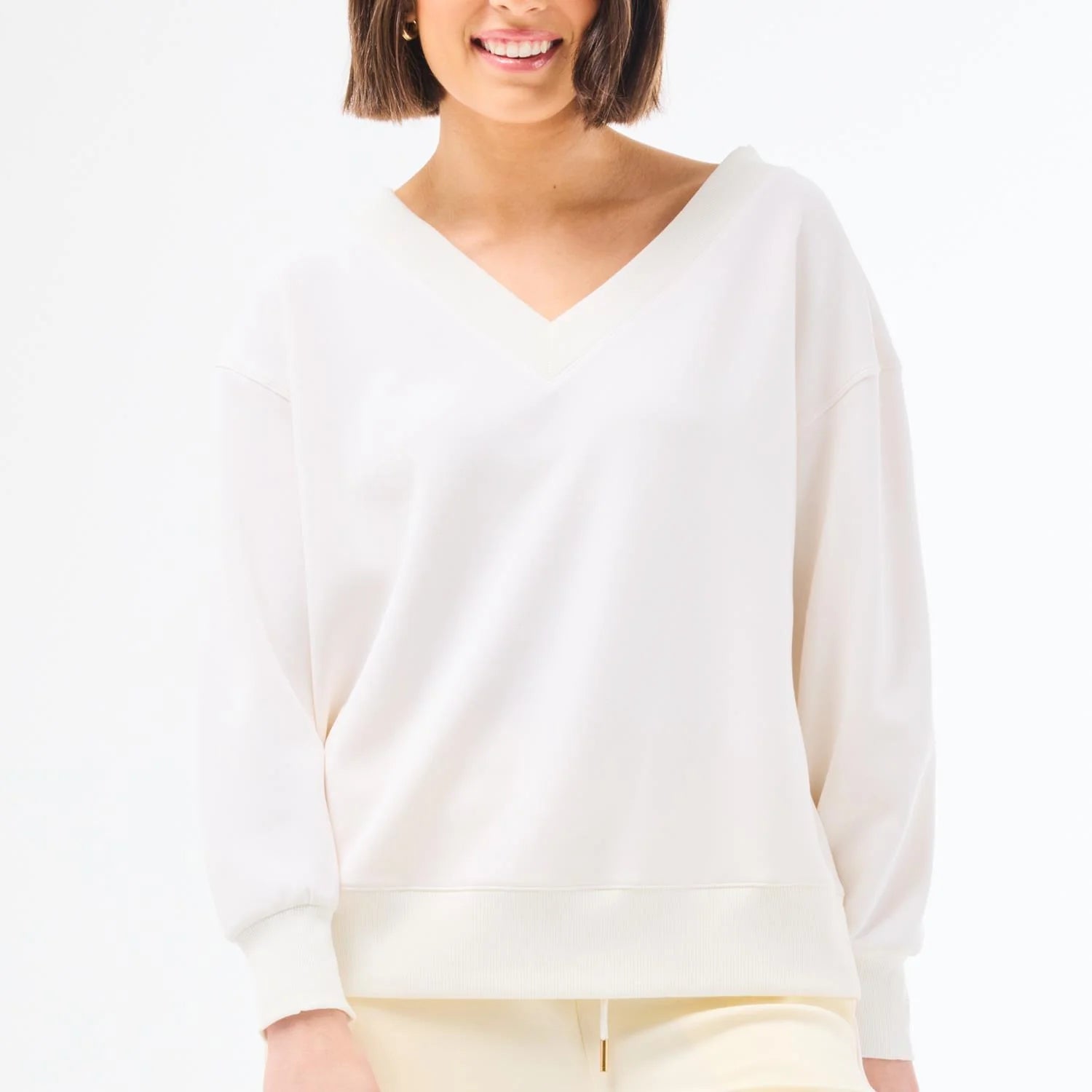 Mary Square Ivory Hazel Top  X-Small