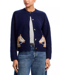 AQUA Horse Print Cardigan Size: L
