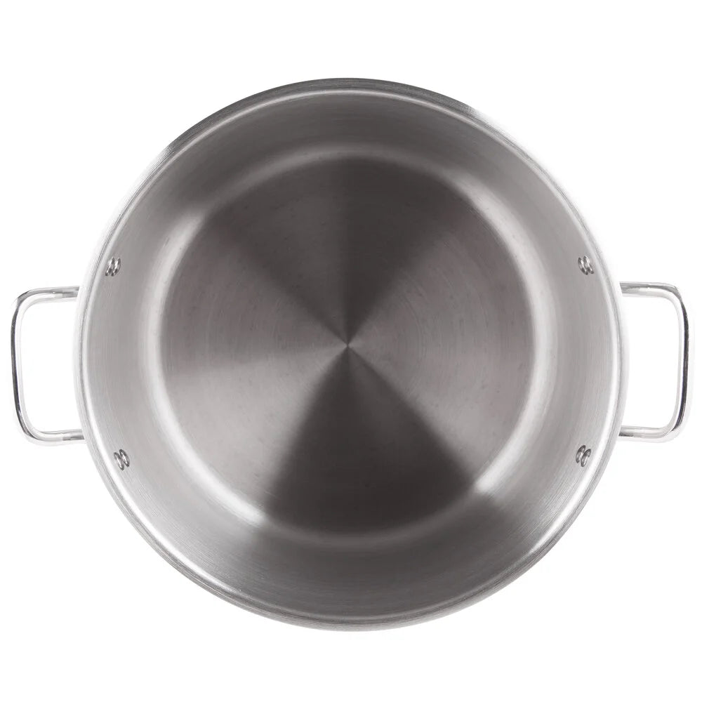 Vigor SS1 Series 32 Qt. Heavy-Duty Stainless-Steel Aluminum-Clad Stock Pot with Cover