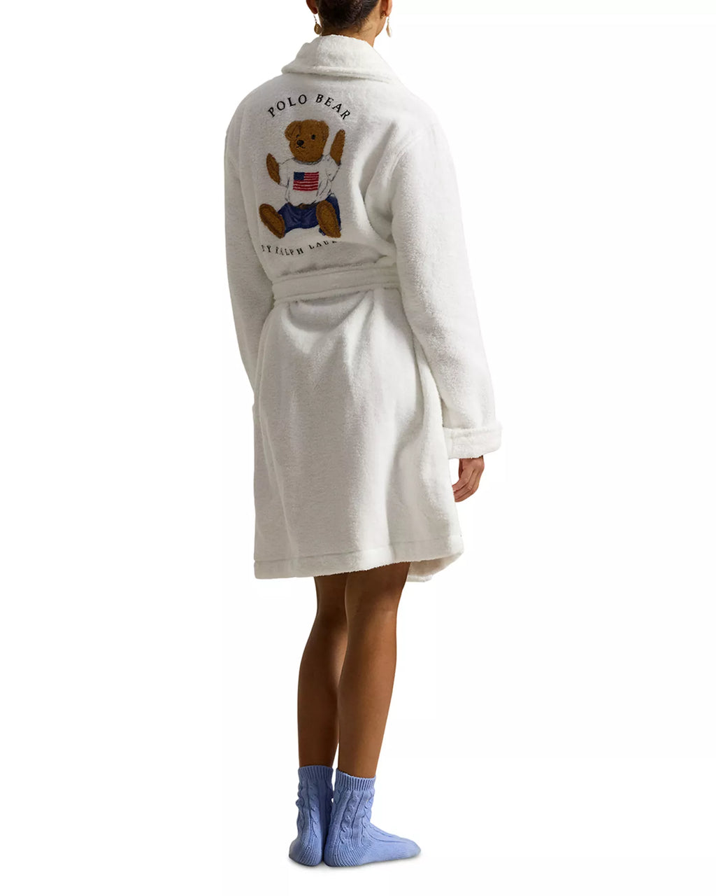 Polo Ralph Lauren Back Polo Bear Wrap Robe for Women - American Flag Bear - Size S/M