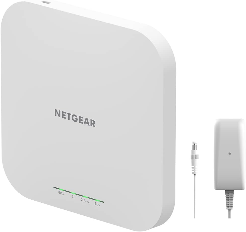 NETGEAR Cloud Managed Wireless Access Point (WAX610PA) - WiFi 6 Dual-Band AX1800 Speed | Up to 200 Client Devices | 802.11ax | Insight Remote Management | PoE+ Powered or Included AC Adapter