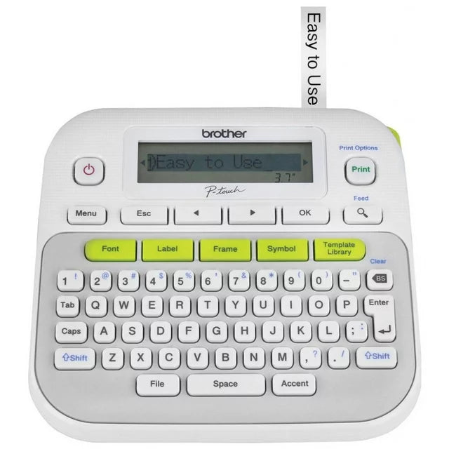 Brother P-Touch PT-D210 Label Maker Labeler - LCD Display and QWERTY Easy-to-Use (WHITE)