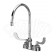 Zurn® AquaSpec® Z812C4-XL Gooseneck Centerset Bathroom Faucet w/ 4" Wrist Blade Handles, 2.2 gpm, Brass, Polished Chrome
