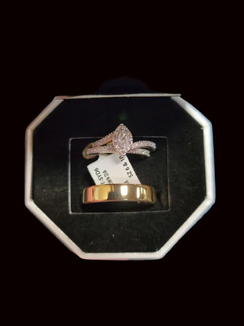 BRILLIANCE FINE JEWELRY 14K GP/SS 1/4 CTTW Lab Grown Diamonds | SZ 6 & 10